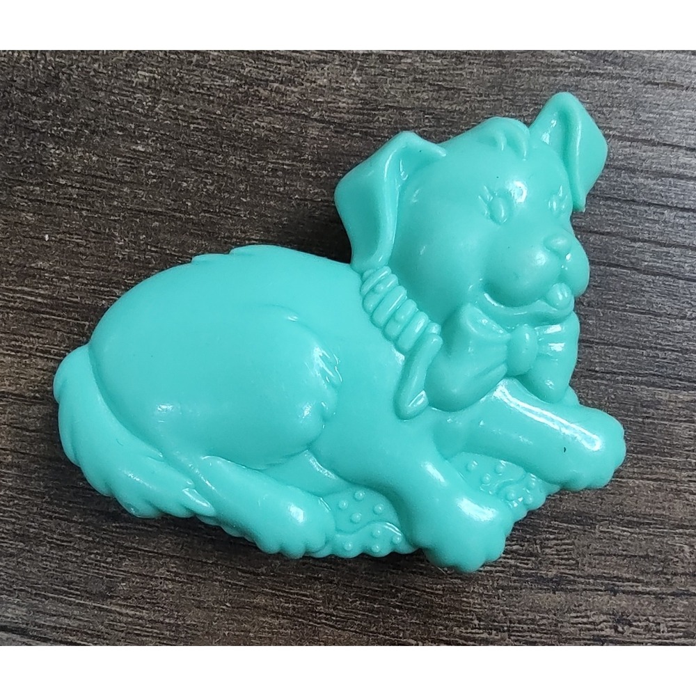 Vintage HASBRO Sweetie Pups Sea Foam Green Dog Brush Series 2  Puppy Comb  B15